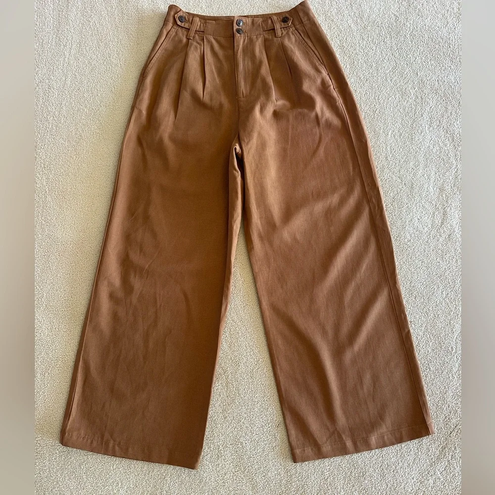 Madewell The Harlow Wide-leg Pant | Color: Acorn | Size 2 - Picture 7 of 12